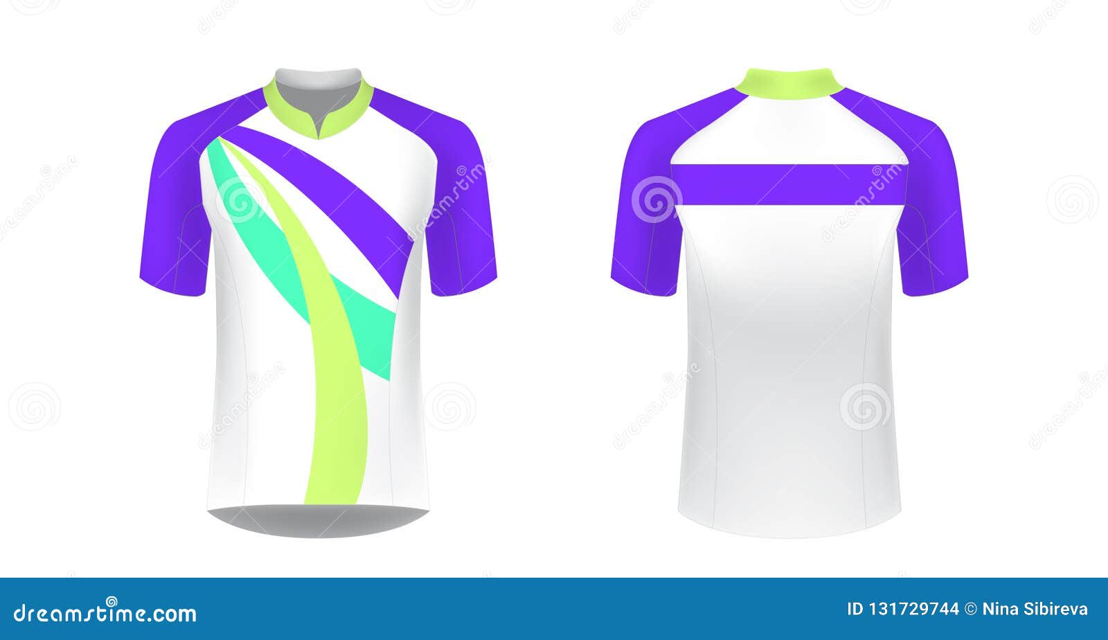 Download Cycling Jersey Vector Mockup. T-shirt Sport Design ...