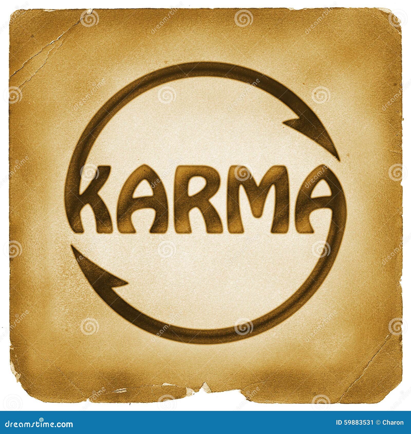 Cycling Karma Word Symbol on Old Paper Stock Illustration ...