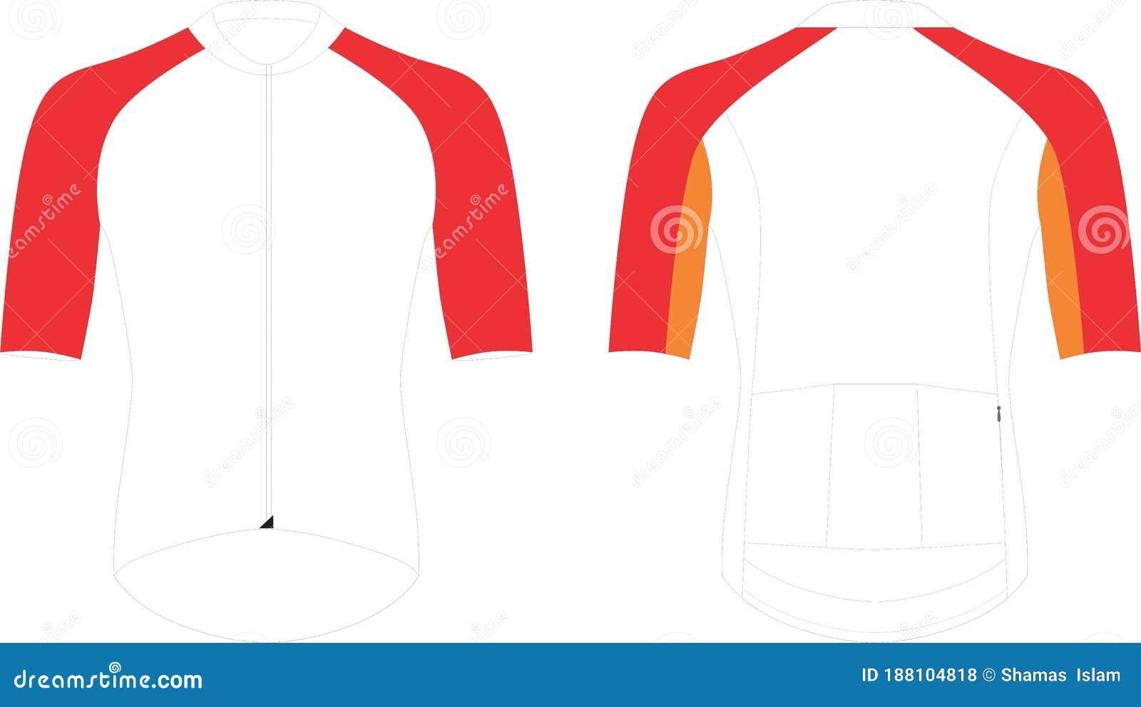 Cycling Jersey Vector Mockup T Shirt Sport Design Template Royalty Free Cliparts Vectors And Stock Illustration Image 127637067