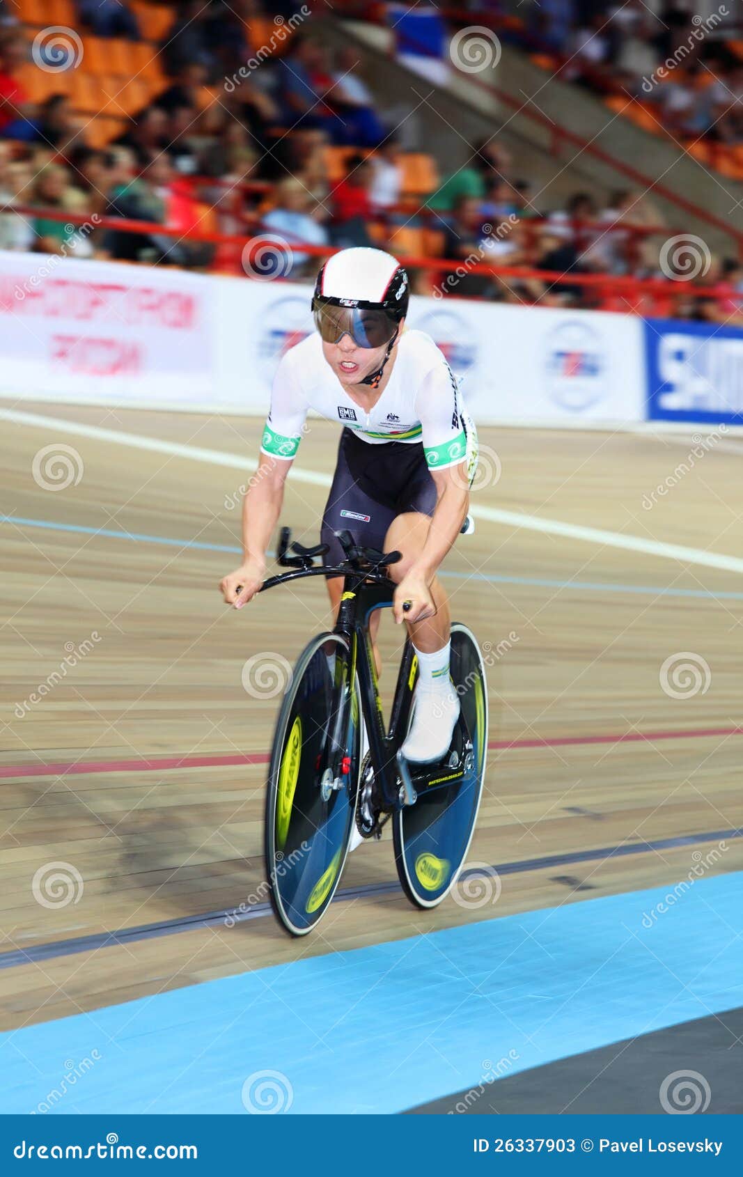 Cyclist from Australia Rides on Track Editorial Stock Photo Image of