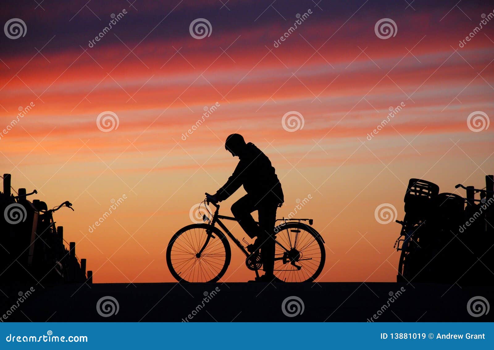 cyclist at rest