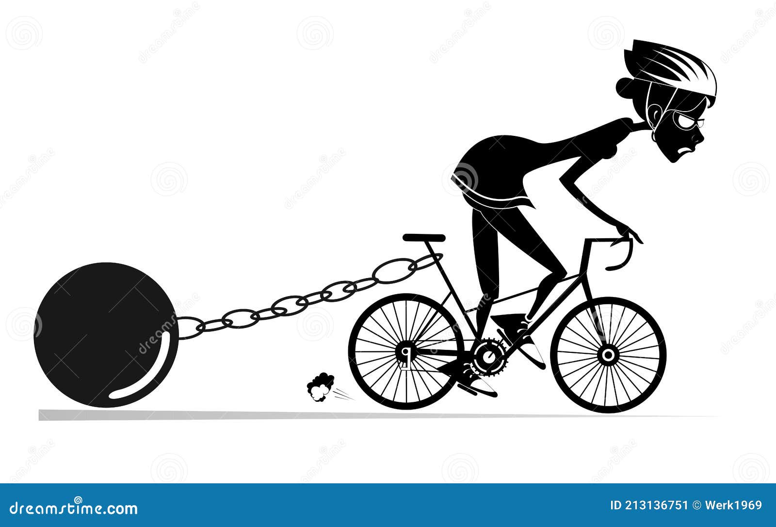 Cyclist Woman Silhouette Vector Illustration | CartoonDealer.com #124941156