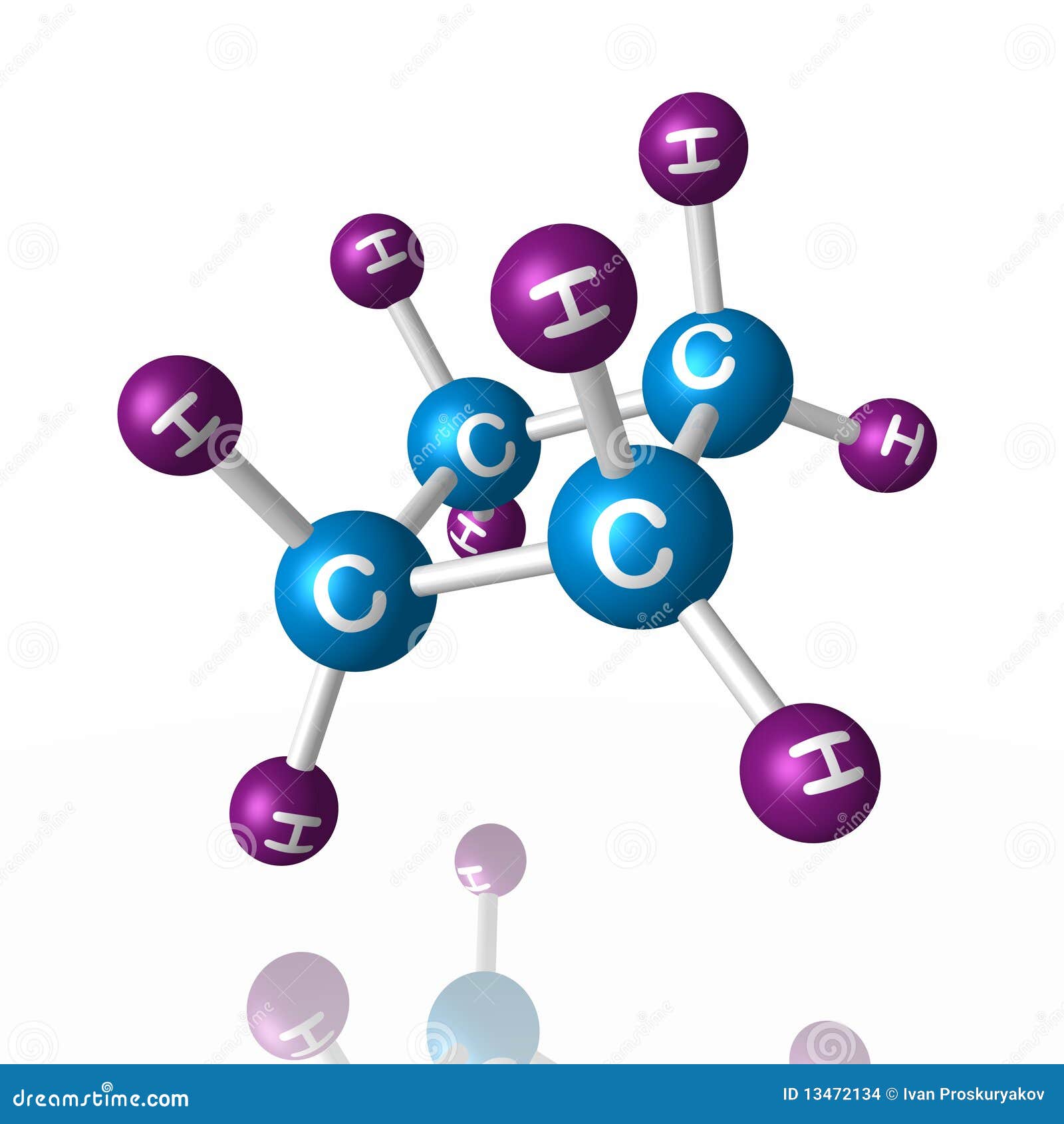 Cyclobutane stock illustration. Illustration of attached - 13472134