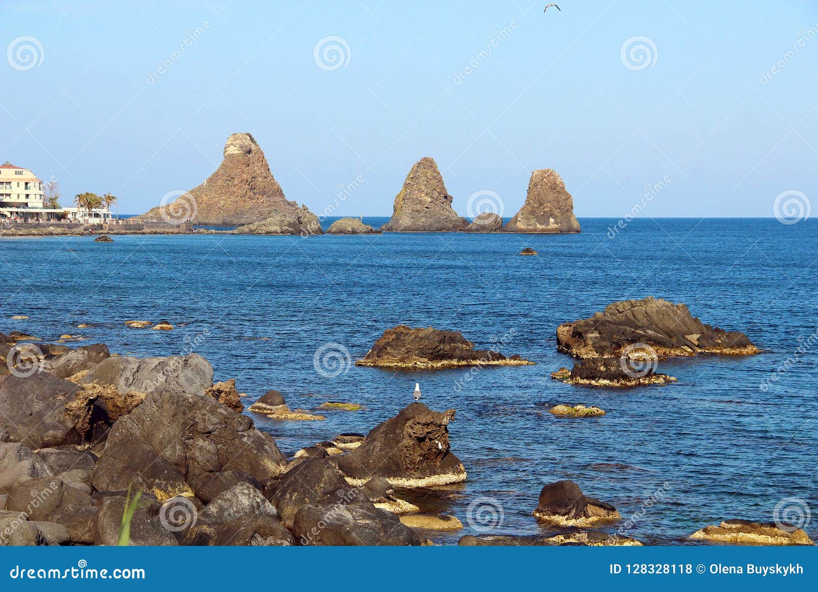 cyclopean isles in aci trezza, catania, sicily, italy