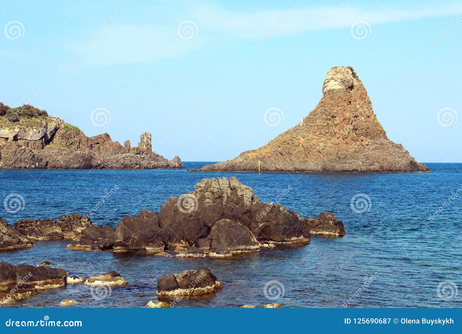 cyclopean isles in aci trezza, catania, sicily, italy