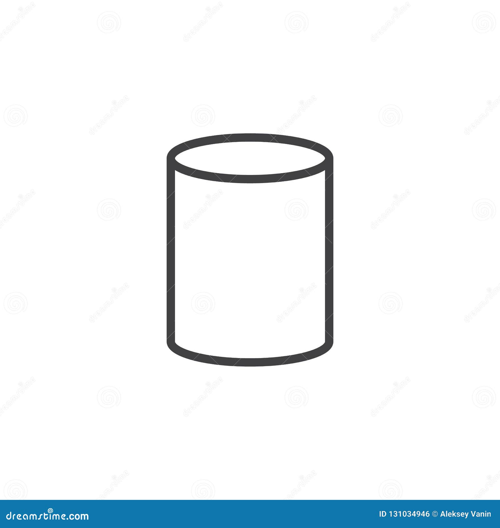 cylinder geometrical figure outline icon