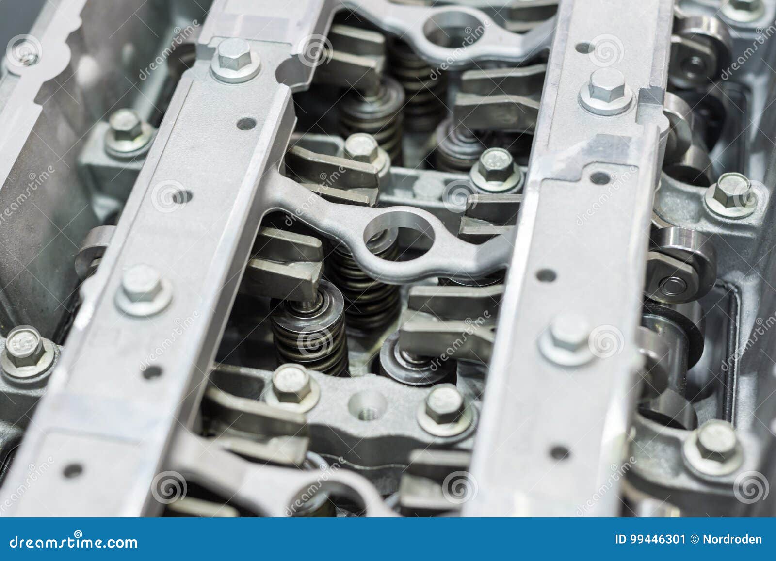 The Cylinder Head of the Internal Combustion Engine. Stock Image