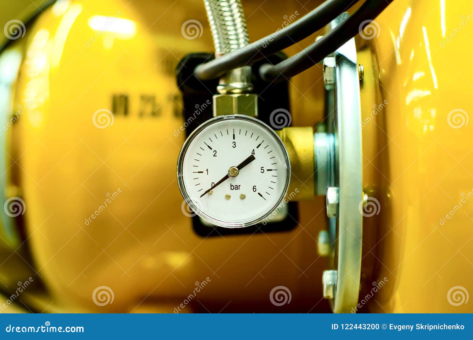 Cylinder with Pressure Indicator Stock Photo Image of engineering