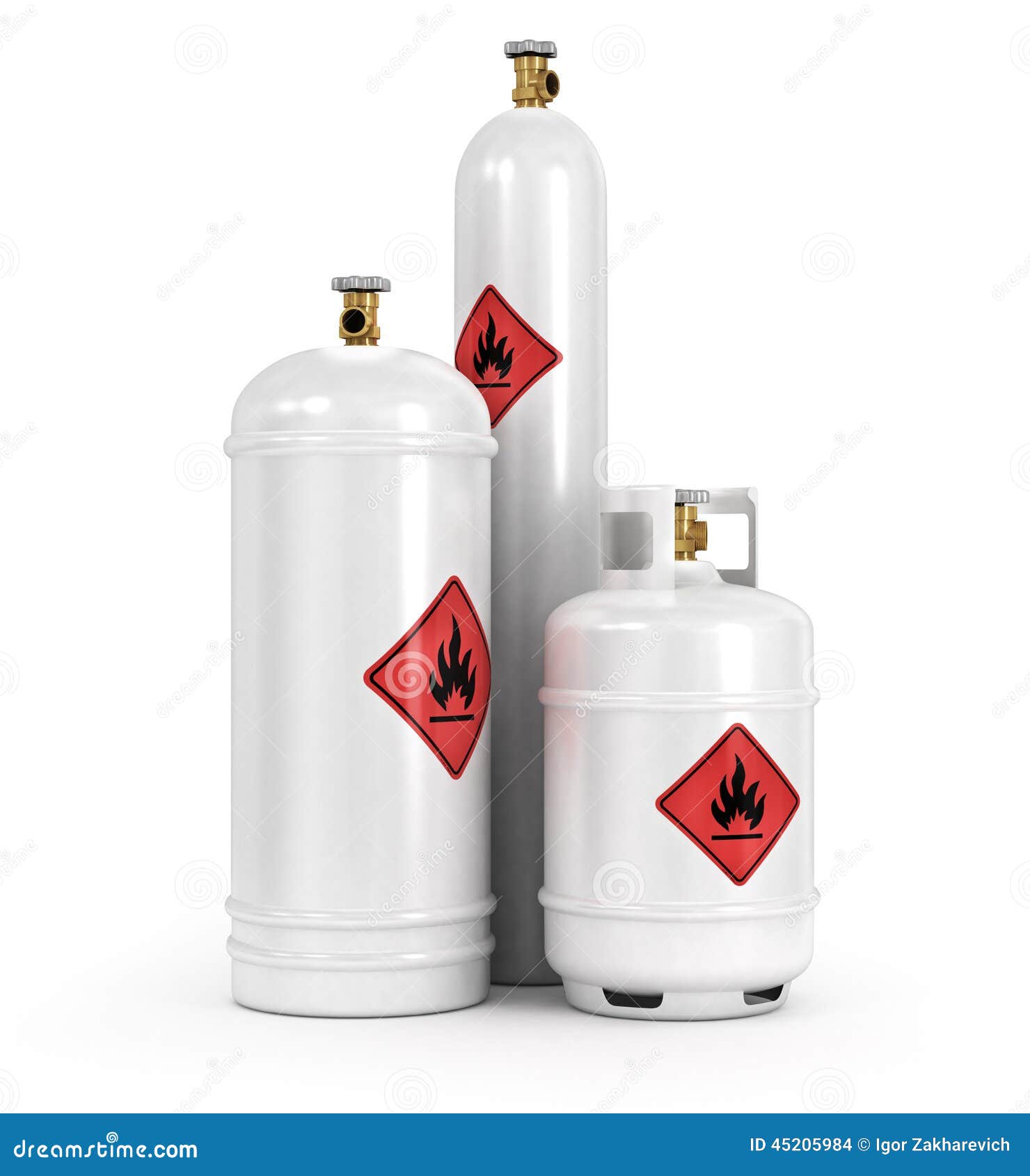 cylinders with the compressed gases