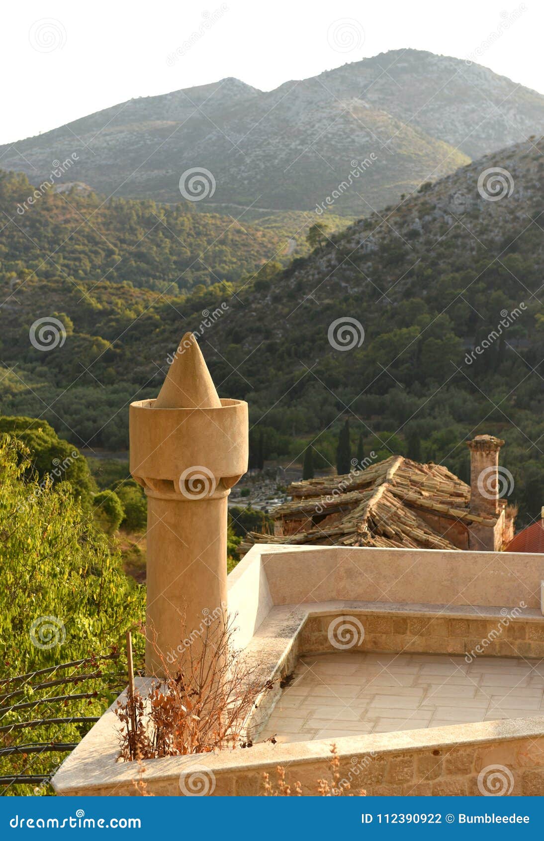 cylindrical chimneys fumar fumari on lastovo island, croatia