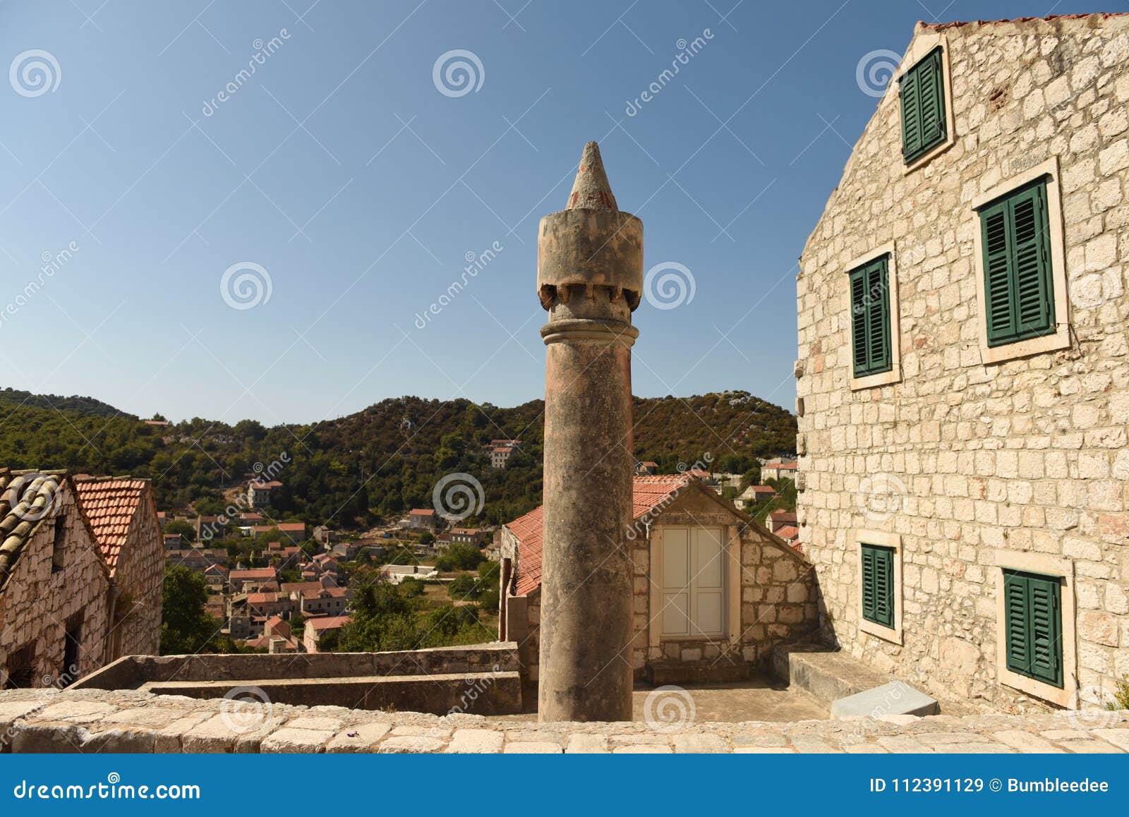 cylindrical chimneys fumar fumari on lastovo island, croatia