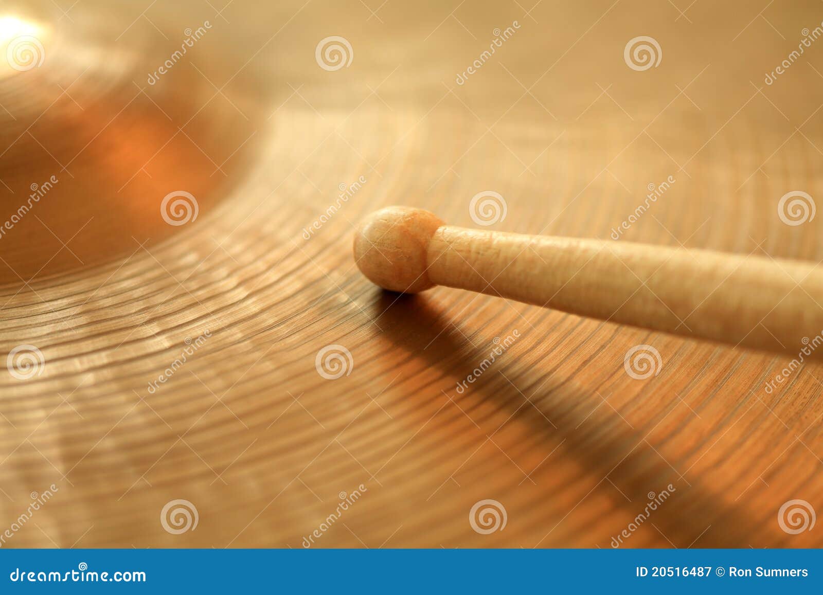 cymbal and drumstick