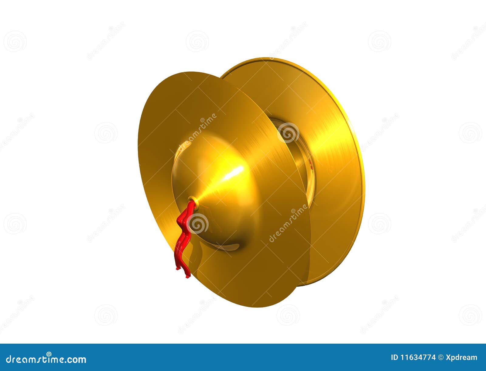 Cymbals stock illustration. Illustration of sound, golden 11634774