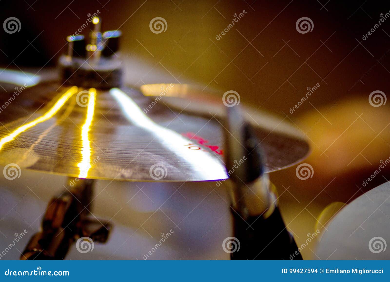 Cymbals drum stock photo. Image of percussion, blue, bass 99427594