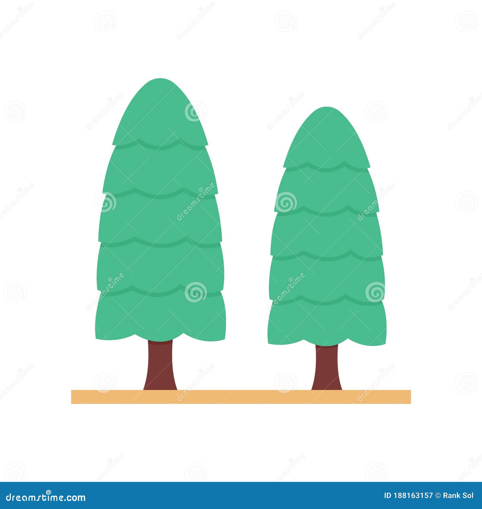 cypress tree   line style  icon which can easily modify or edit