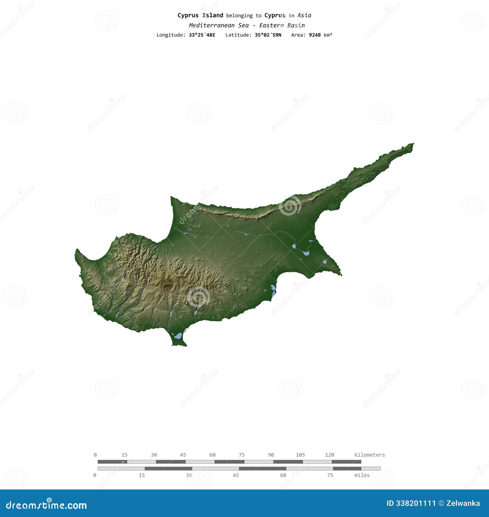 cyprus island. cyprus.  on white. physical