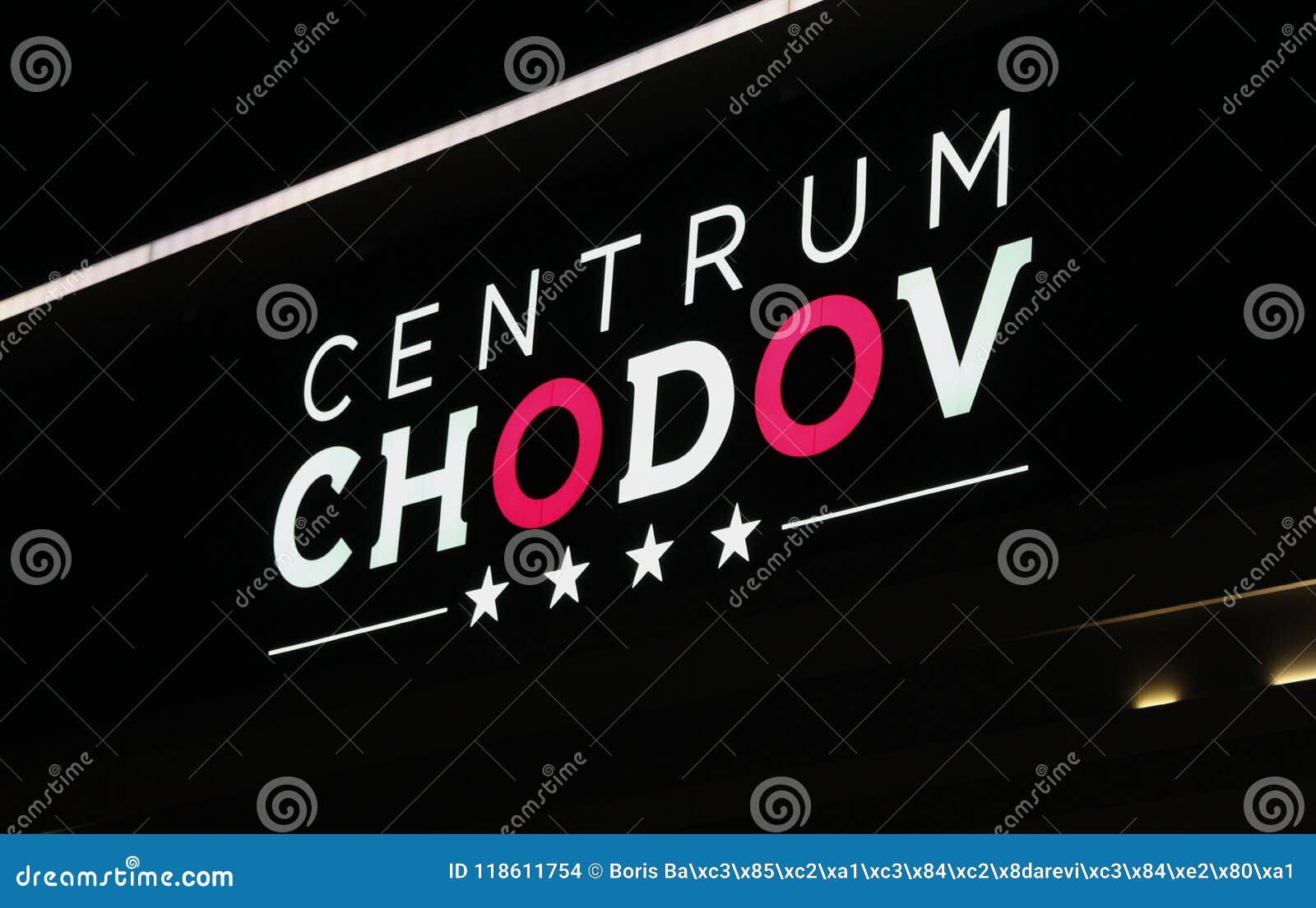 Czech Republic, Prague, October 15 2017, Centrum Chodov Logo; Ce ...