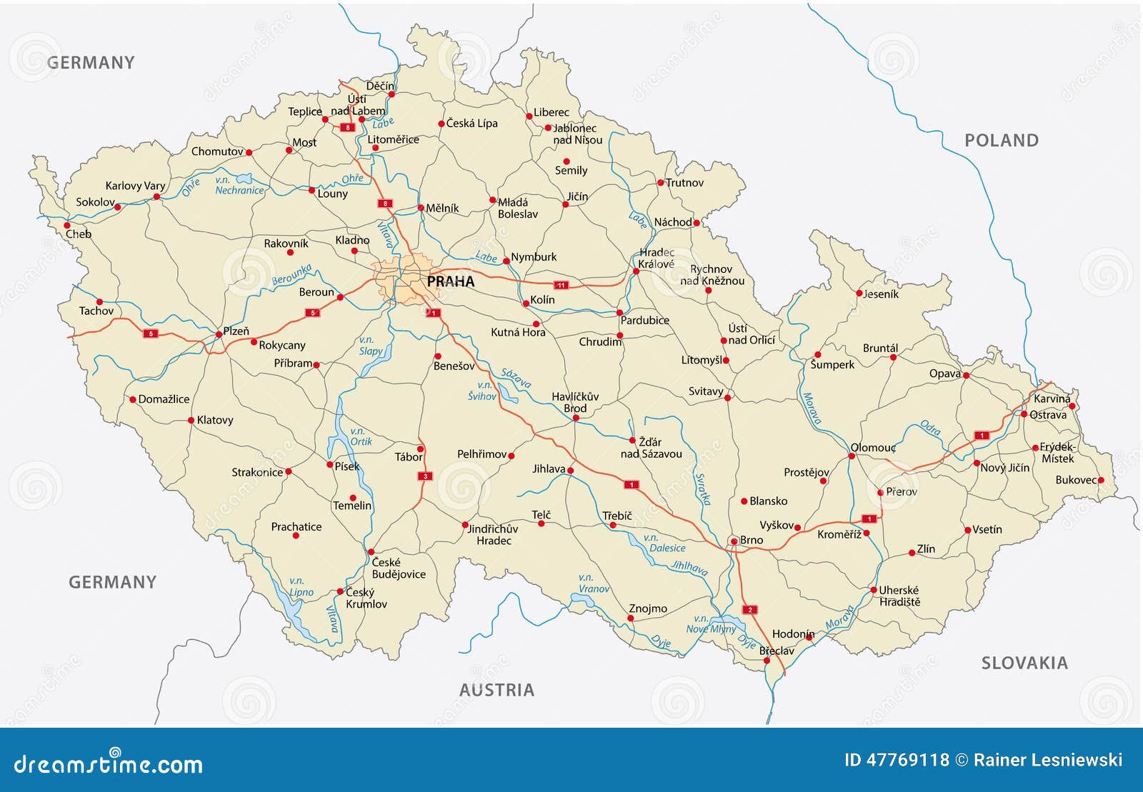 czech republic road map