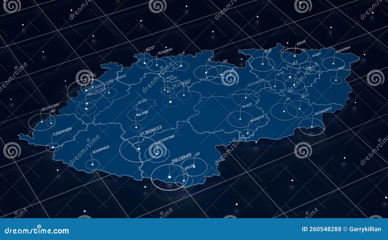 Czechia MAP In Blue, Country Map, Czechia, Border Map, Border Line Of 