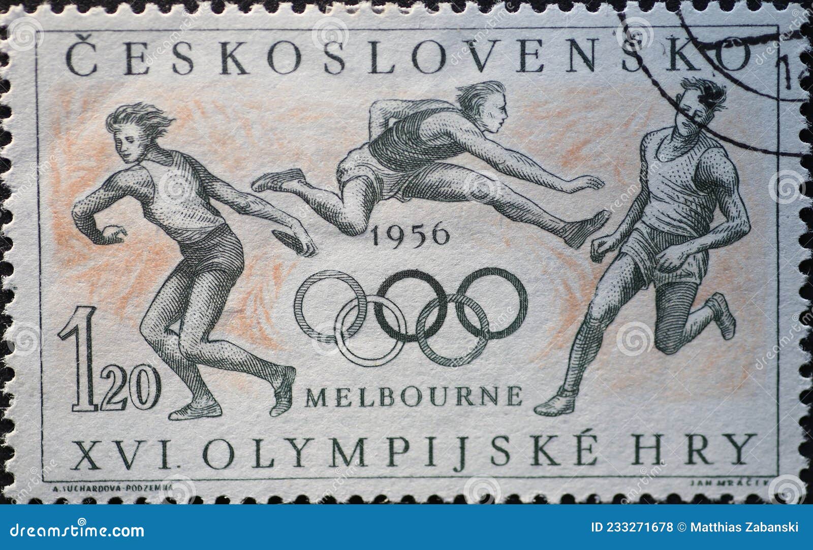 Czechoslovakia Circa 1956: a Postage Stamp Printed in Czechoslovakia