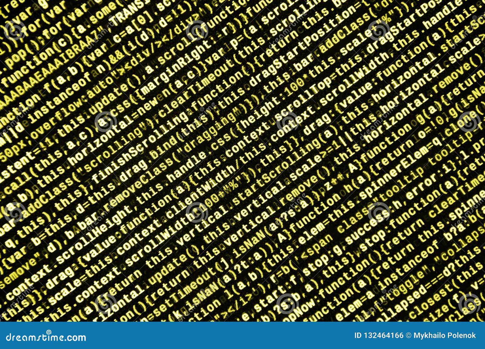 Código do Javascript no editor de texto Conceito do Cyberspace da codificação Tela do código tornando-se da Web. Código do Javascript no editor de texto Conceito do Cyberspace da codificação Tela do código tornando-se do Javascript da Web Executando conceitos de SEO para melhor SERP Close up da linguagem de marcação do HTML Design do site