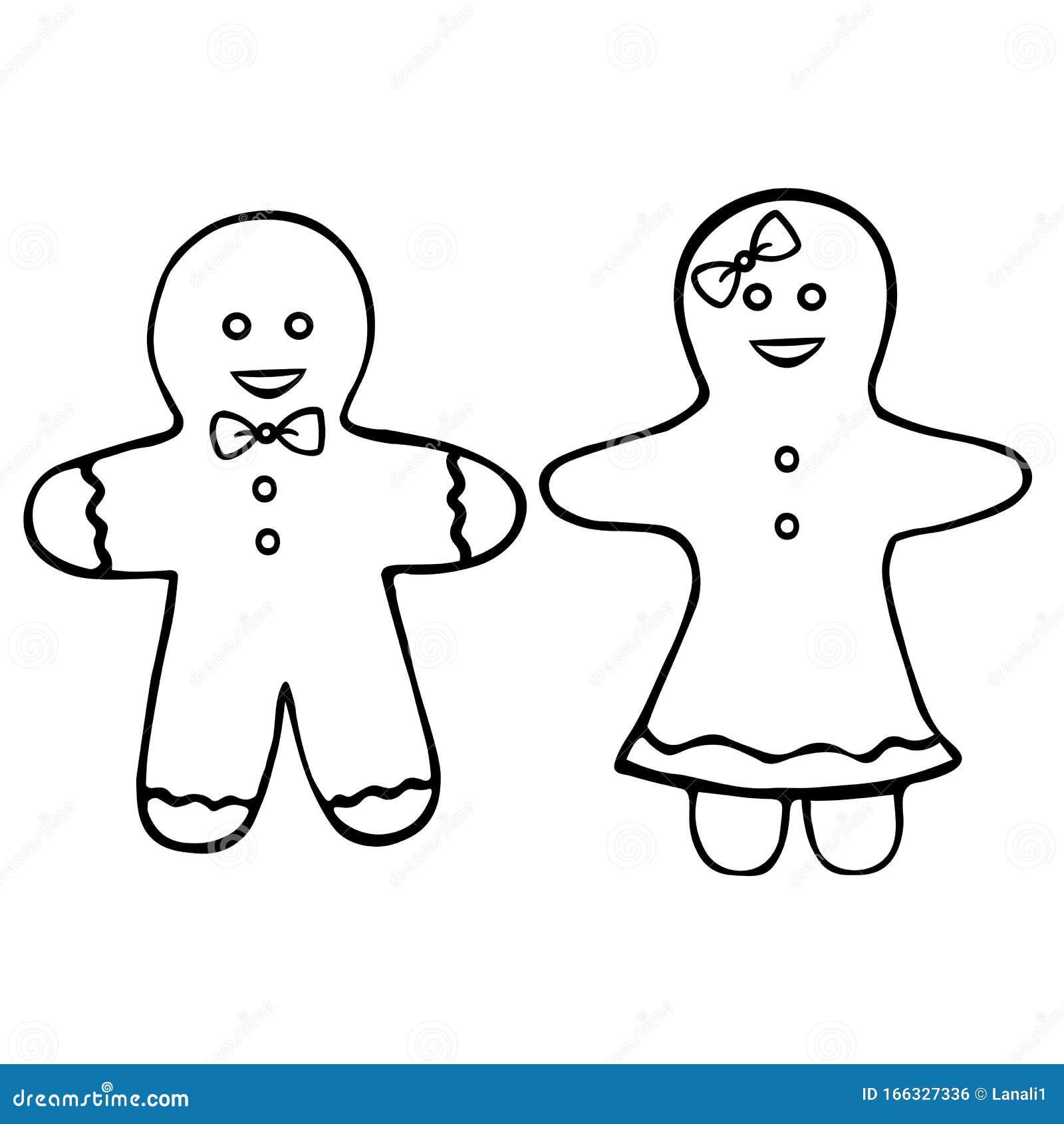 Bonhomme Pain D épice Noel Dessin Définissez Les Bonhommes En Pain D'épice De Verre Un Garçon Et Une Fille Fond Incolore Livre De Coloriage Pour Les Enfants Noël N Illustration de Vecteur - Illustration du frais, élément: 166327336