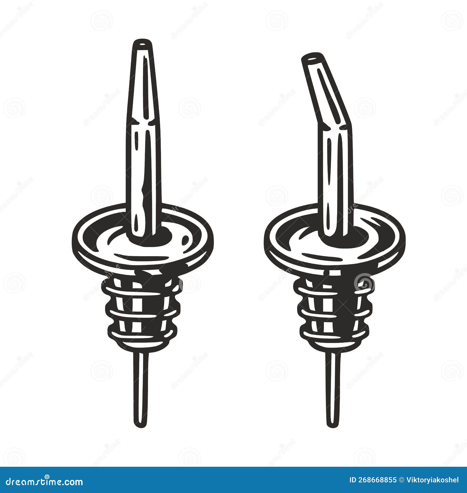 Déversoir à Cocktails Pour Bardage. Tube En Métal Spout Ou Outil Bar à  Cocktails Pour Barman Ou Barman Illustration de Vecteur - Illustration du  réflexion, bouteille: 268668855