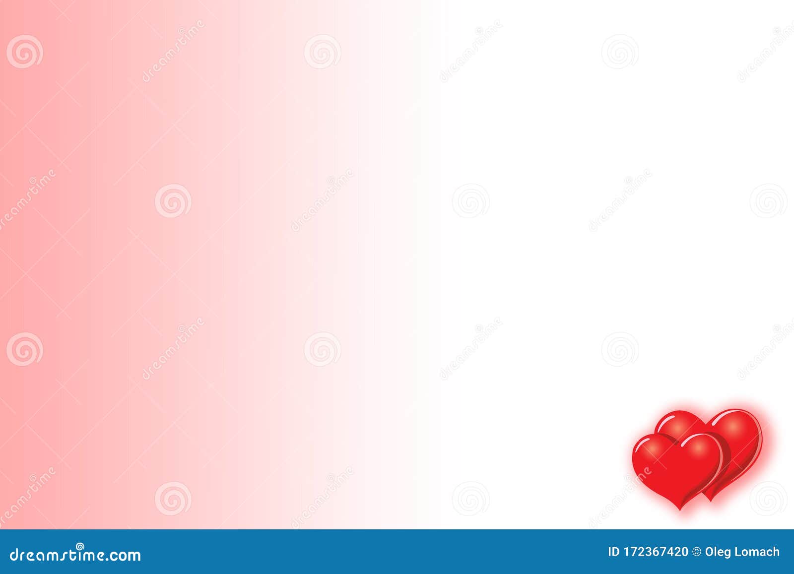Día De San Valentín Fondo Rojo-blanco Degradado Con Dos Corazones En La  Esquina Ilustración Para La Festividad De Todos Los Amant Stock de  ilustración - Ilustración de gradiente, objeto: 172367420