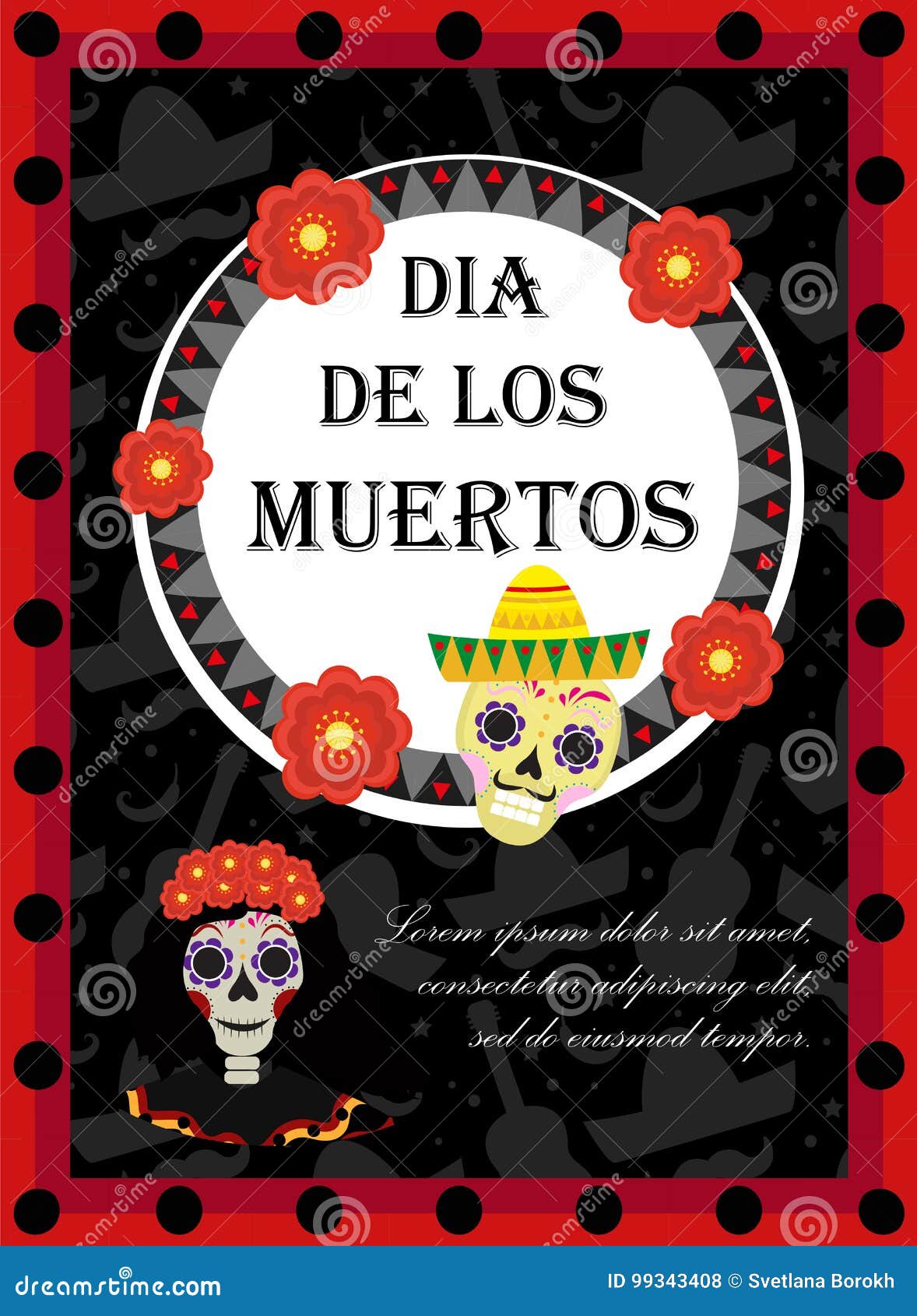 Día Del Aviador Muerto, Cartel, Invitación Tarjeta De La Plantilla De Dia  De Muertos Para Su Diseño Día De Fiesta En El Concepto Ilustración del  Vector - Ilustración de tarjeta, esqueleto: 99343408