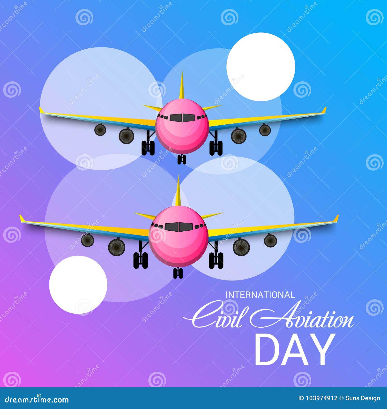 Día Internacional De La Aviación Civil Stock de ilustración - Ilustración  de bandera, cartel: 103974912