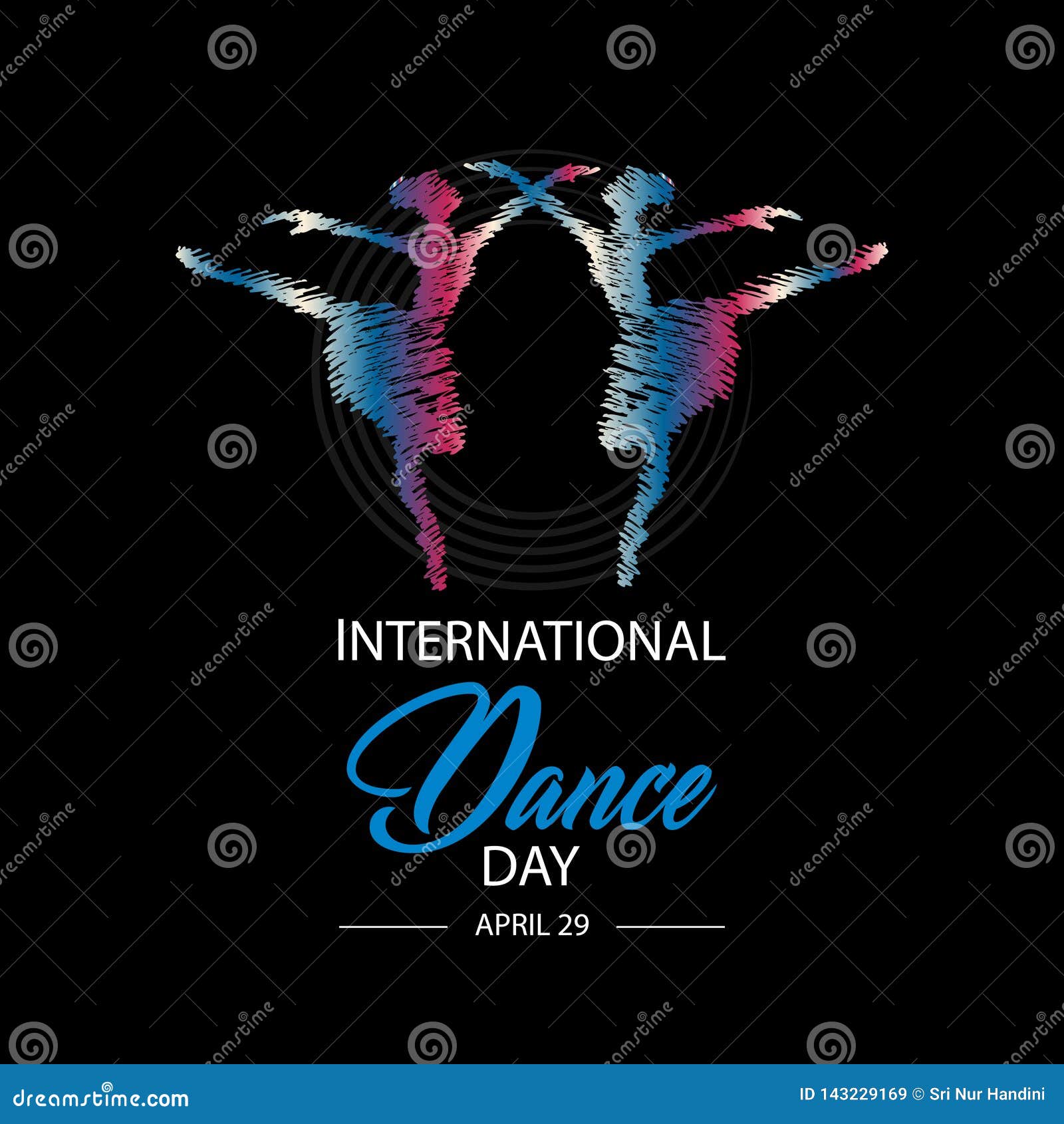 Día Internacional De La Danza 29 De Abril Stock de ilustración -  Ilustración de abril, acontecimientos: 143229169