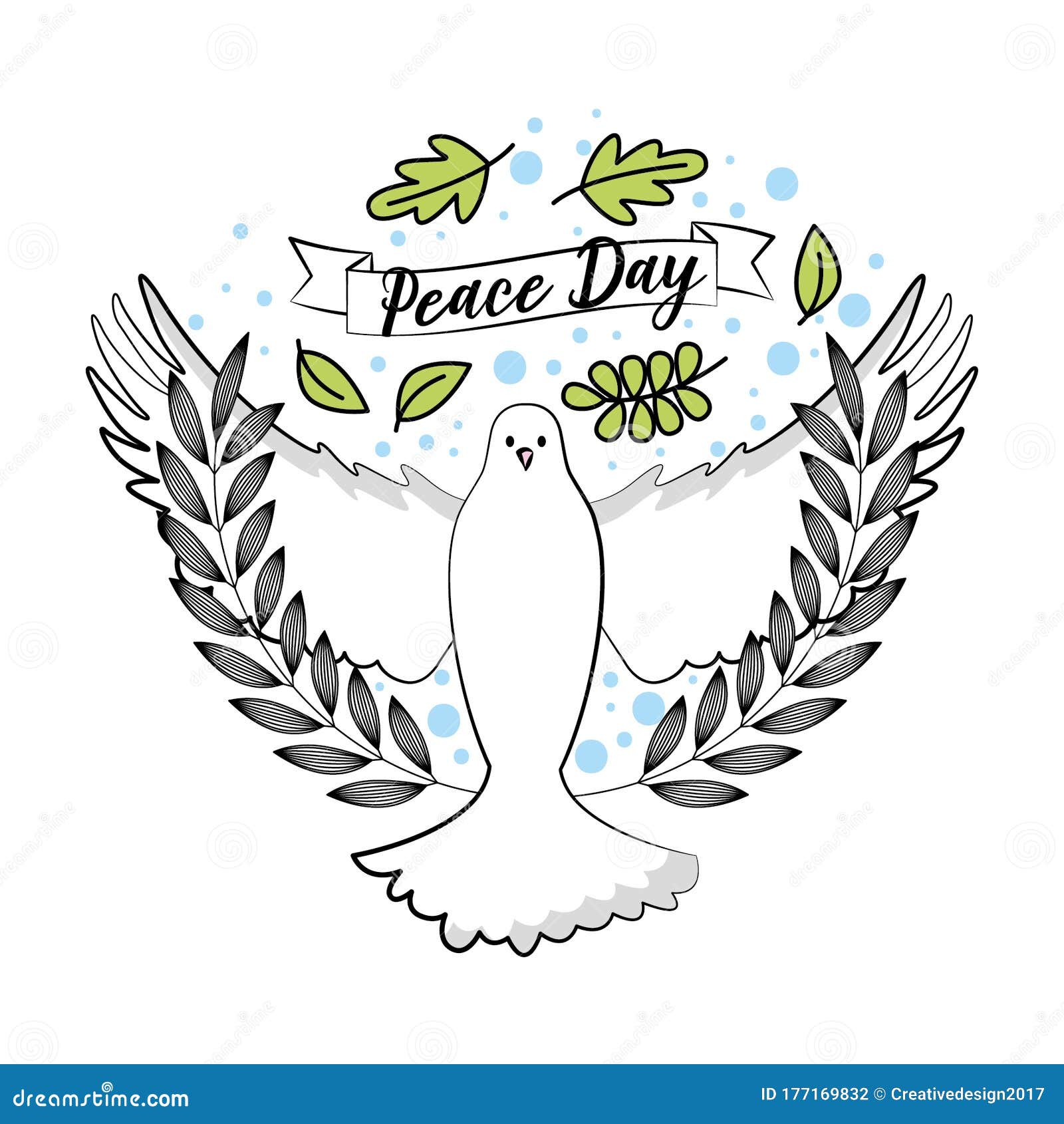 Día Internacional De La Paz Con Dibujos Animados De Paloma Ilustración del  Vector - Ilustración de libre, mundo: 177169832