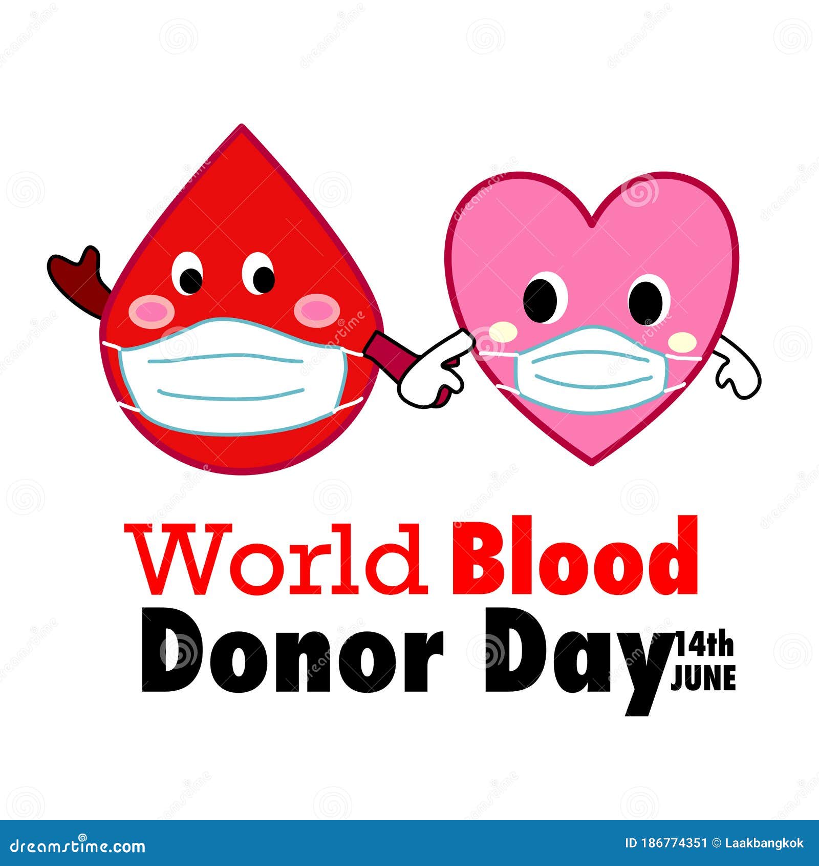 Día Mundial De Donantes De Sangre En Covid 19 Vector De Dibujos Animados a  Mano Ilustración del Vector - Ilustración de higiene, historieta: 186774351