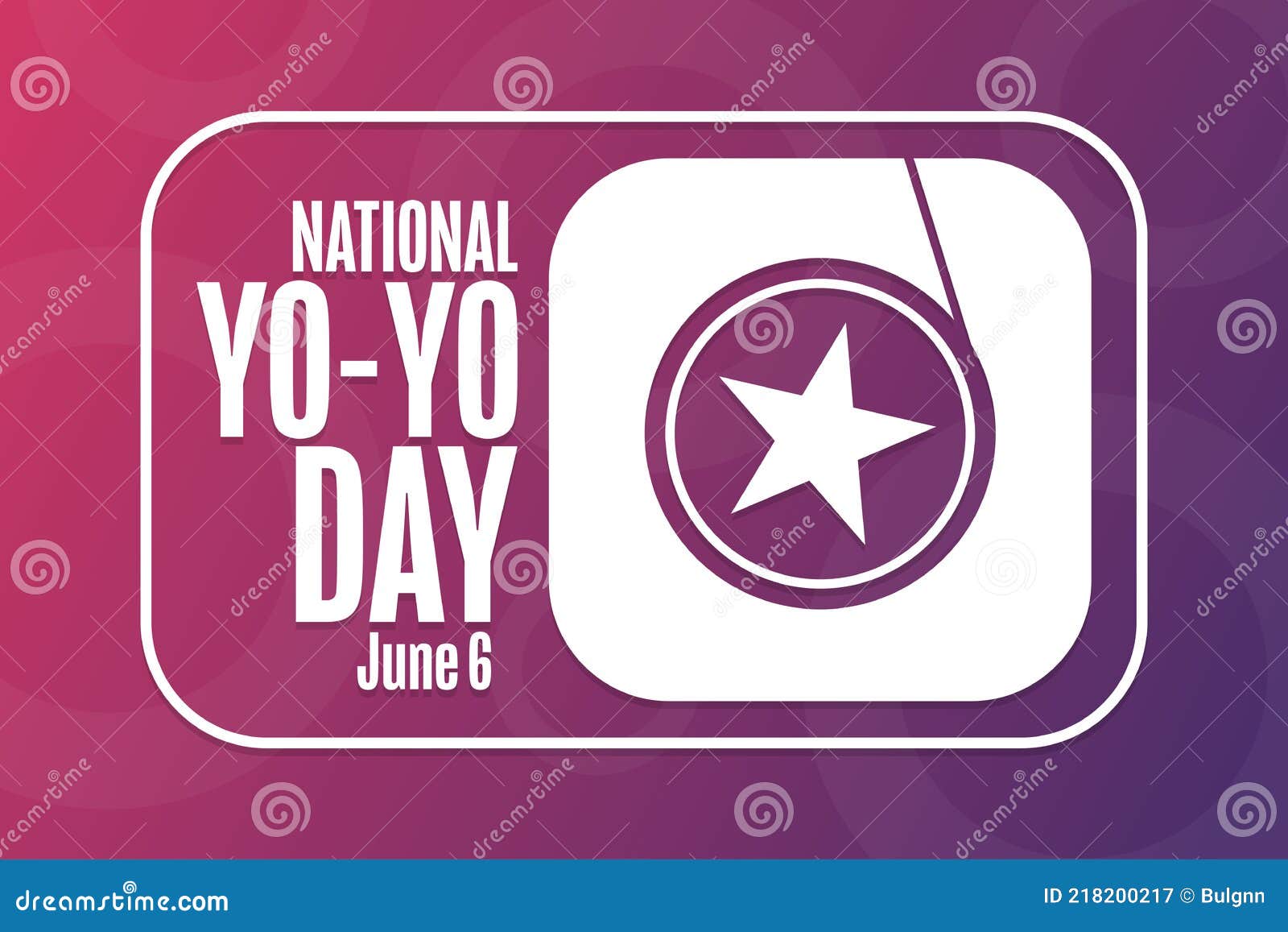 Día Nacional Del Yoyo. 6 De Junio. Concepto De Vacaciones