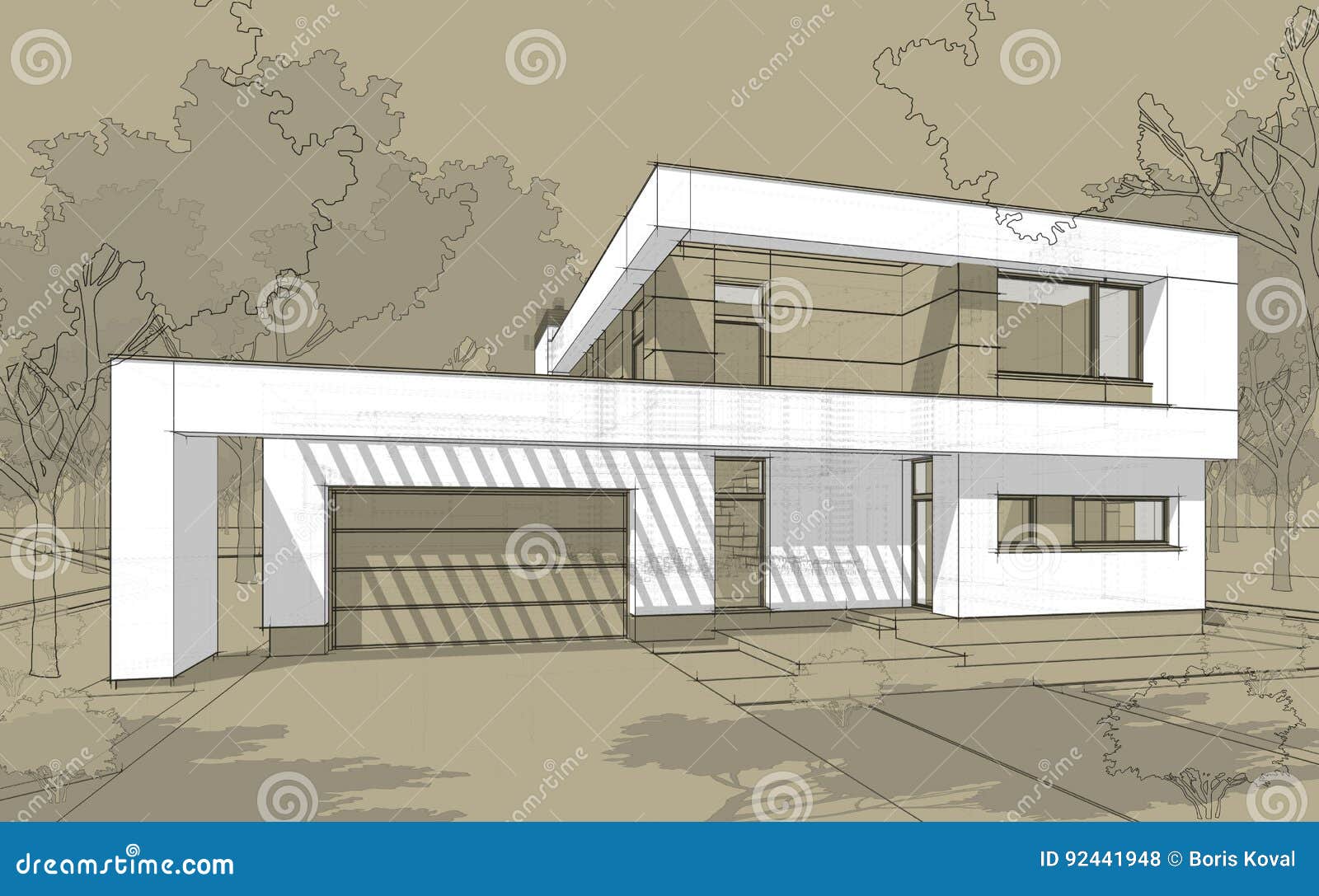 Sketchup город. Визуализация эскизная степь. Sketchup антураж. Эскиз коттеджа. Чертежи современных домов.