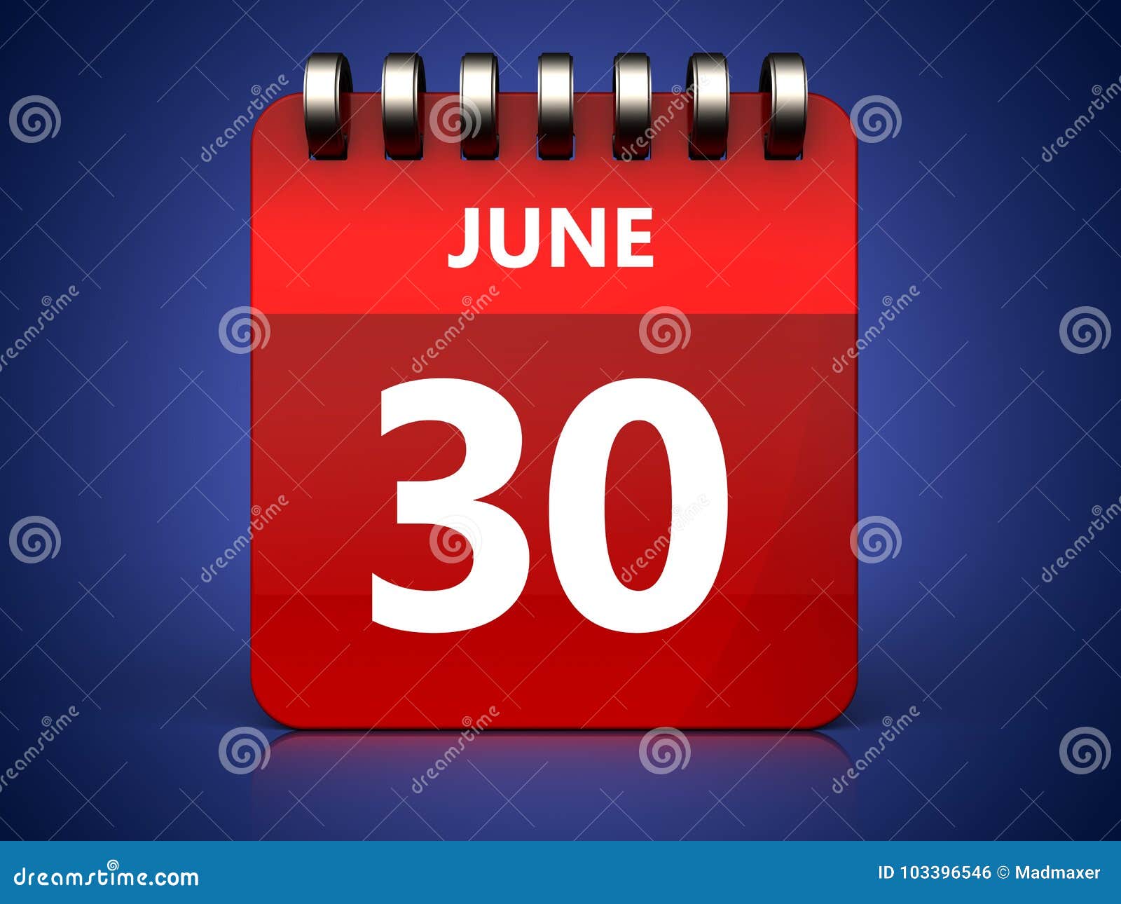 3d 6月30日日历库存例证 插画包括有三十 组织者 日期 例证 粘合剂 符号 提示