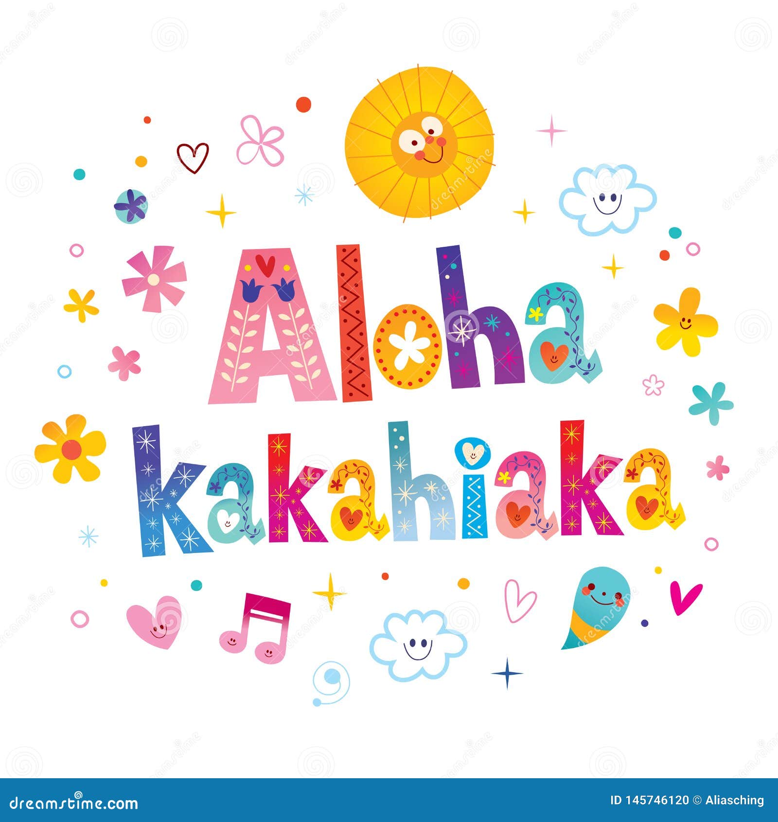 aloha-kakahiaka-good-morning-in-hawaiian-stock-vector-illustration