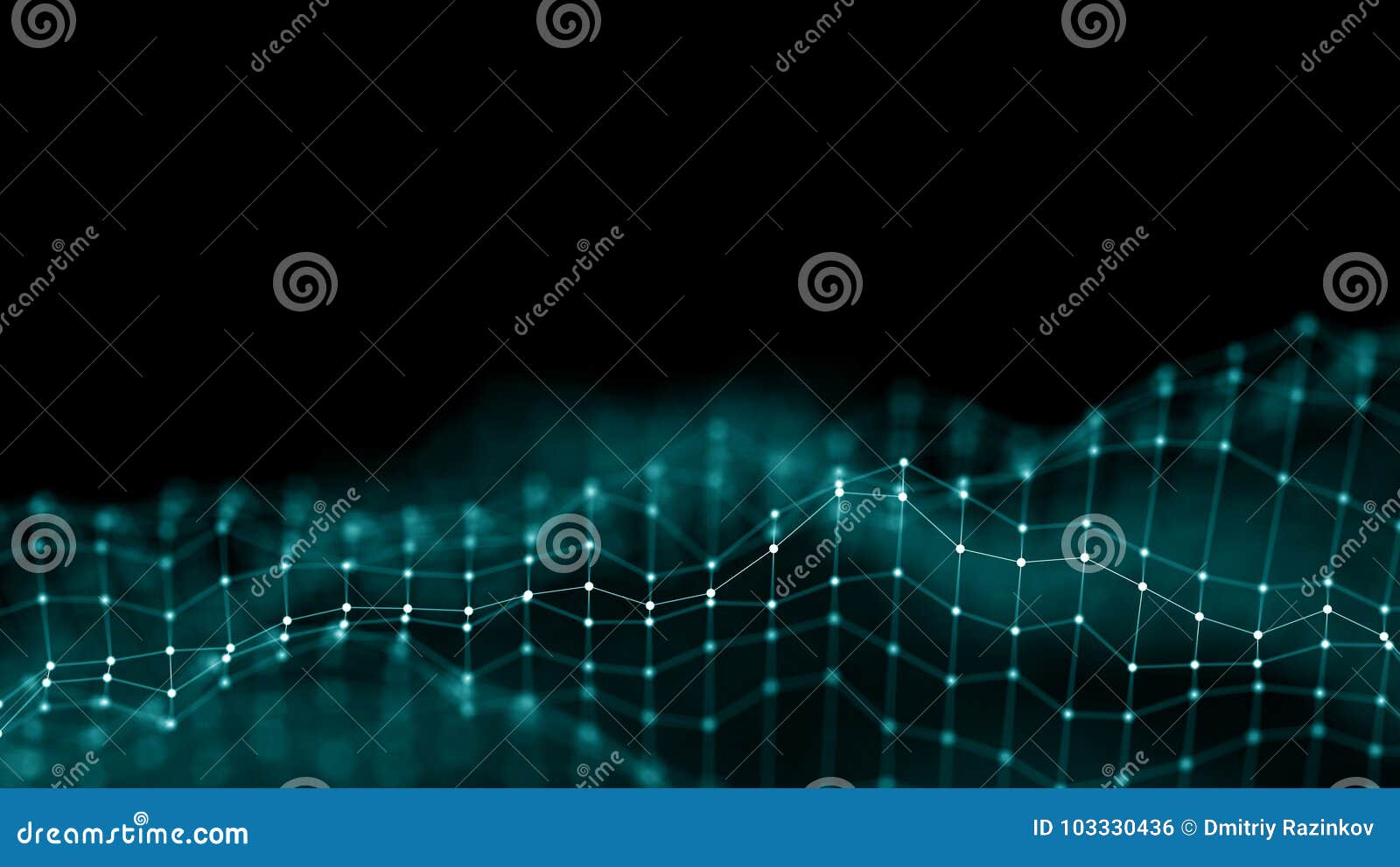 3d abstract background network concept . future background technology . 3d landscape. big data. wireframe