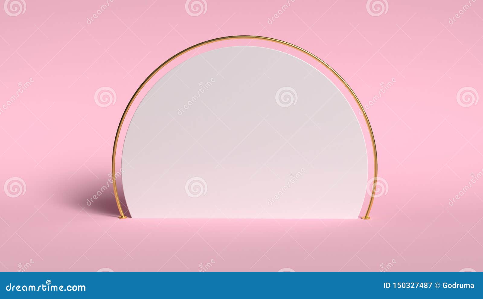 3d abstract background render. pink platform for product display. interior podium place. blank decoration template for