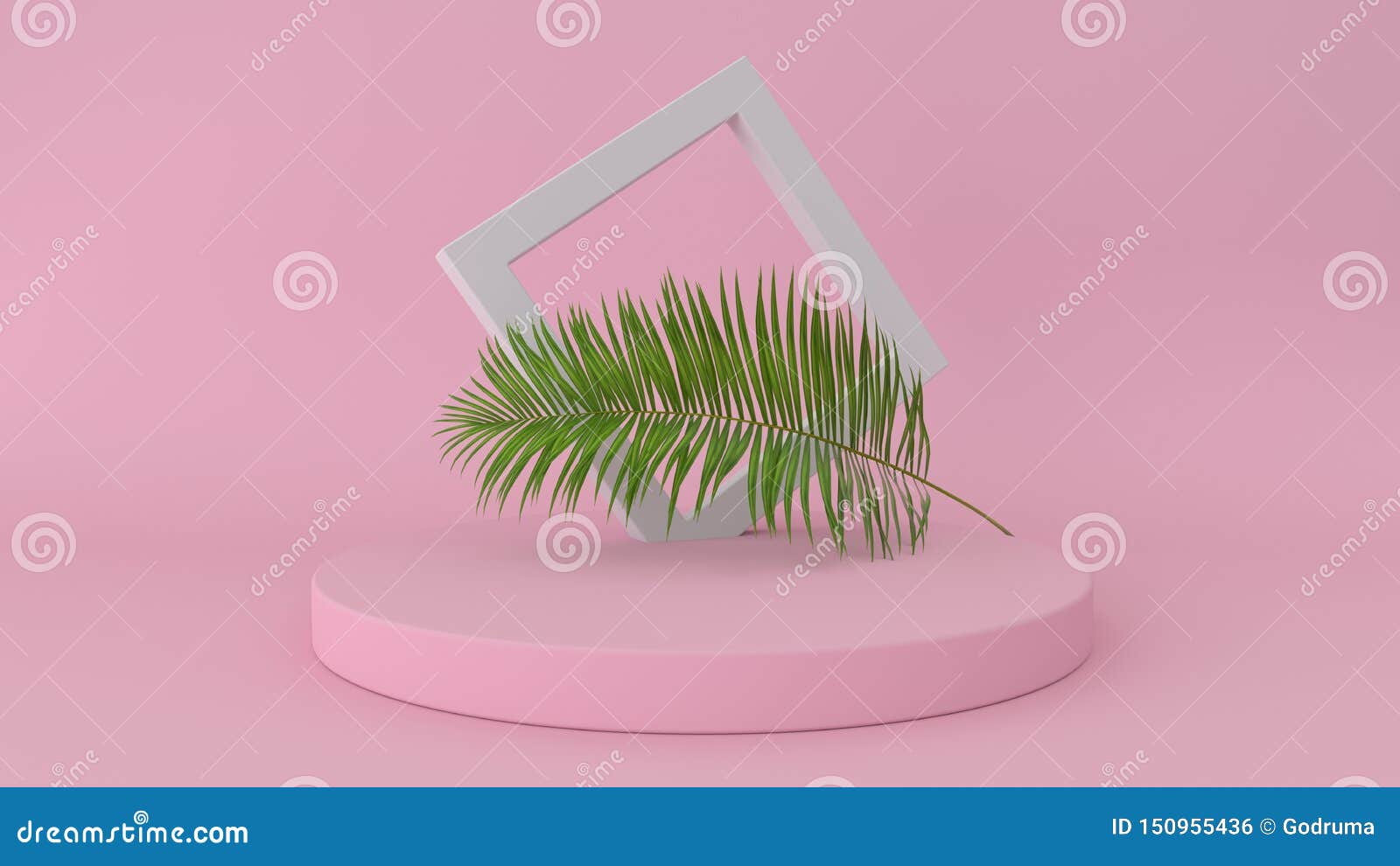 3d abstract background render. platform for product display. interior podium place. blank decoration template for 