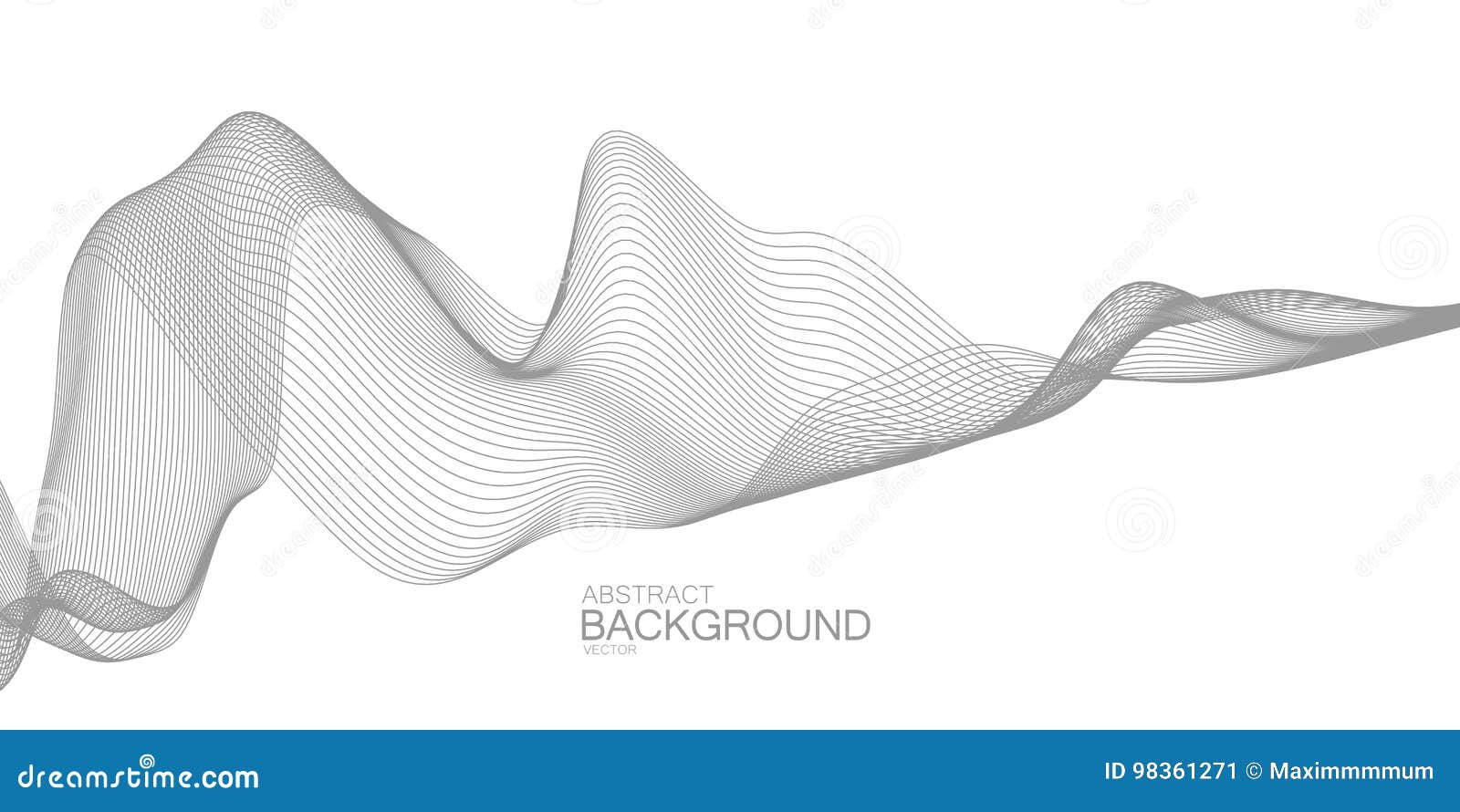Download 3D abstract digital wave stock vector. Illustration of frequency - 98361271
