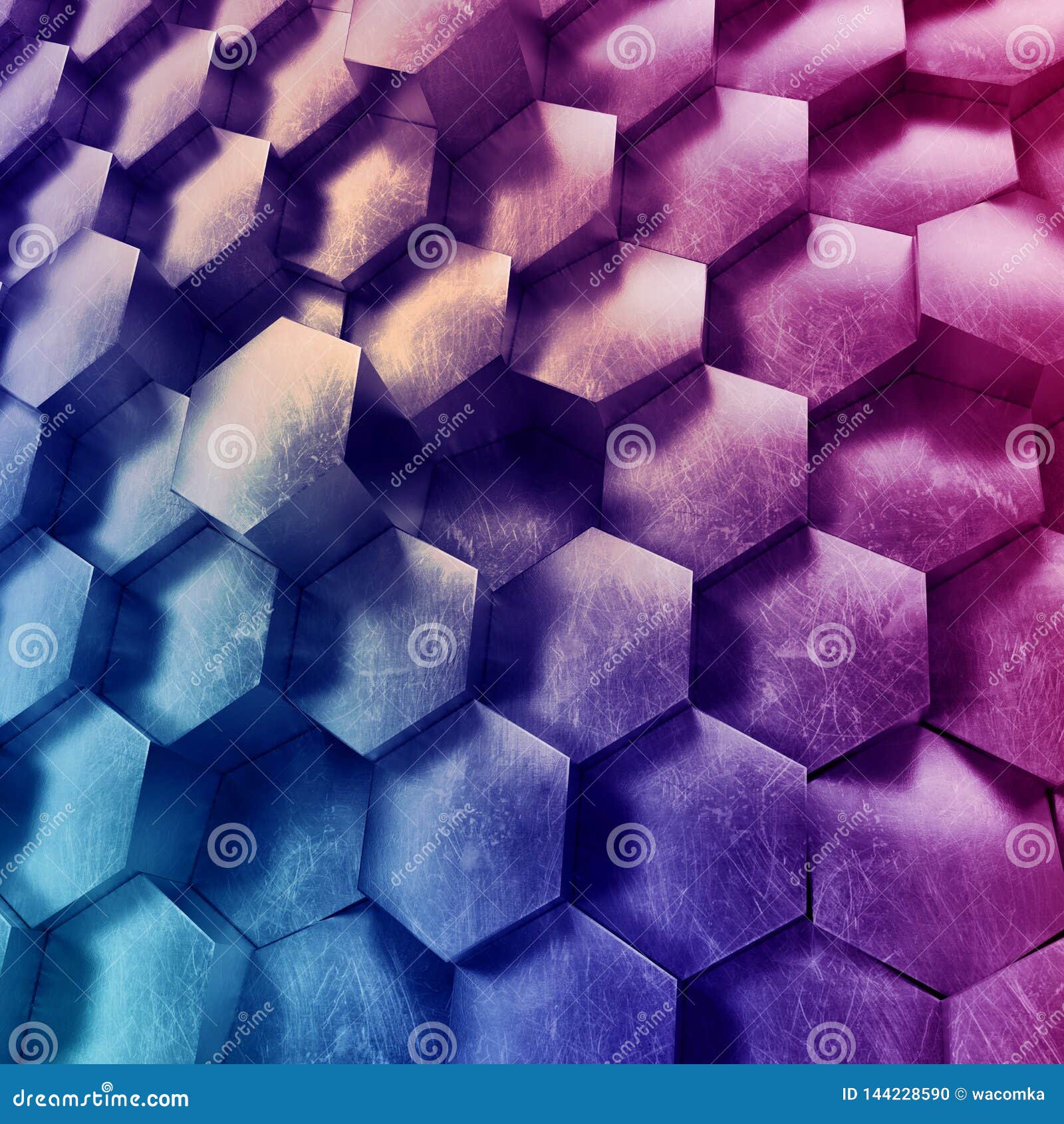 3d Abstract Geometric Background, Metallic Hexagonal Honeycombs, Modern  Purple Neon Wallpaper, Trendy Technological Texture Stock Photo - Image of  creative, gaming: 144228590