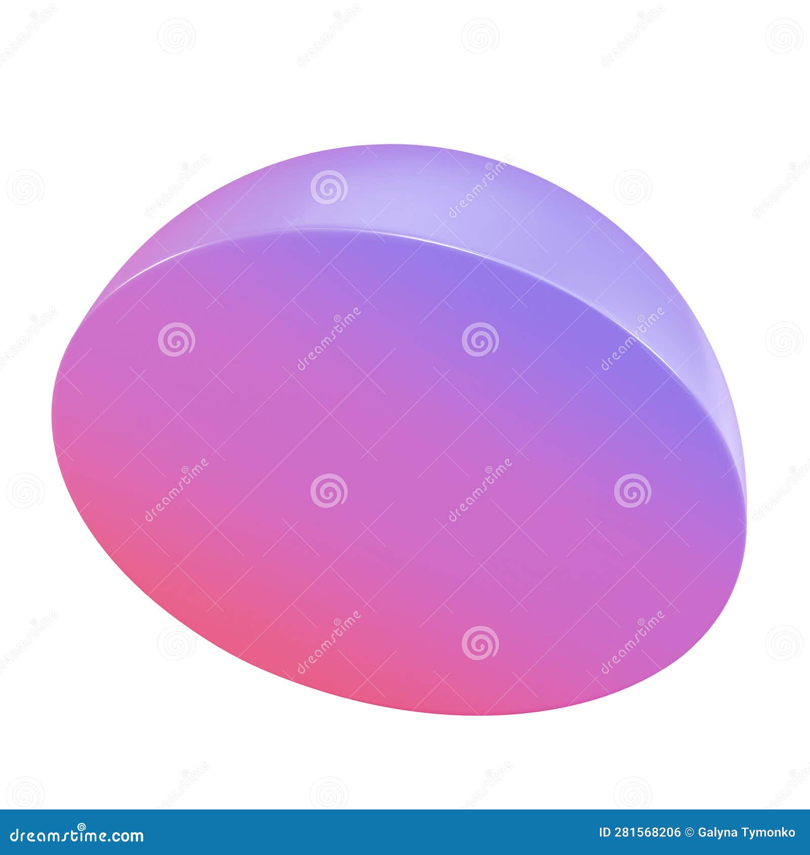 3d abstract  semisphere random abstract geometric. realistic glossy pink and lilac gradient luxury template decorative 