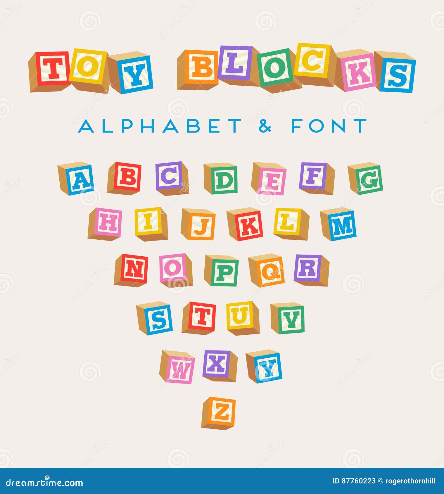 3d alphabet blocks, toy baby blocks font