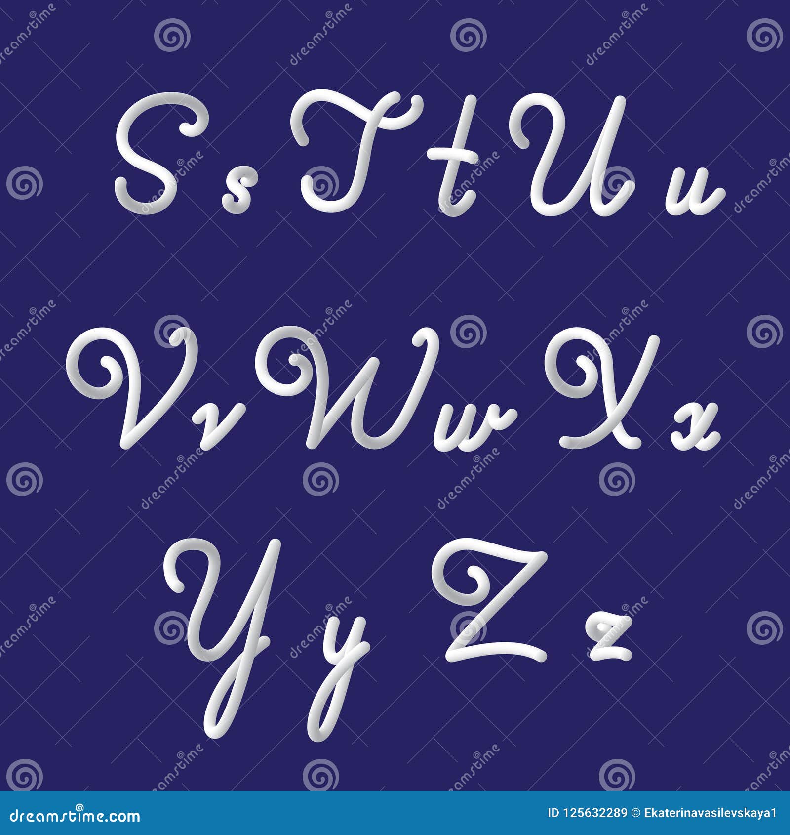 3d Alphabet And Font Set With Handwritten Letters S T U V W X Y Z Modern Futuristic Gradient Typeface Hand Drawn Letterin Stock Vector Illustration Of Written Snow
