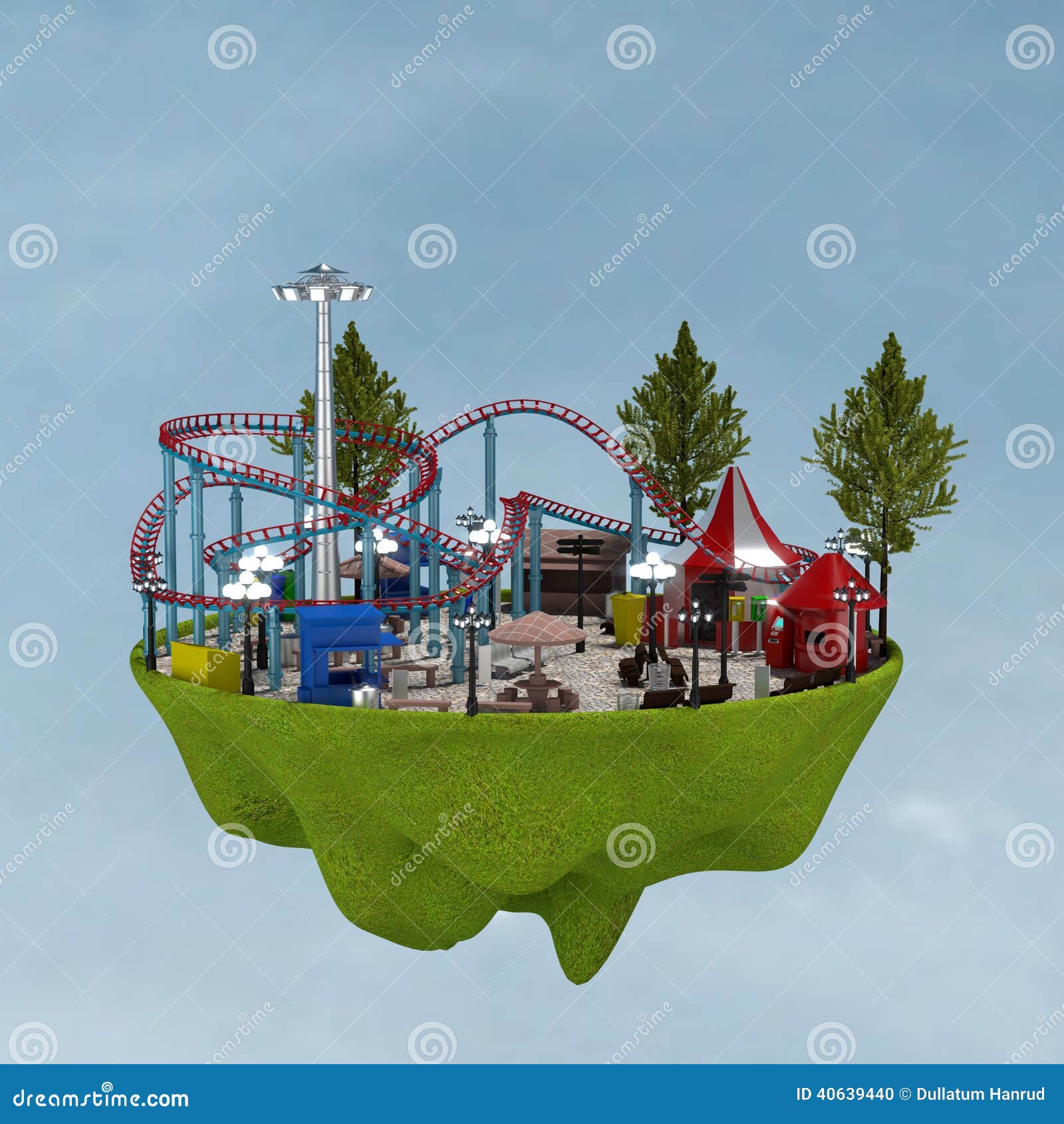 3d amusement park.