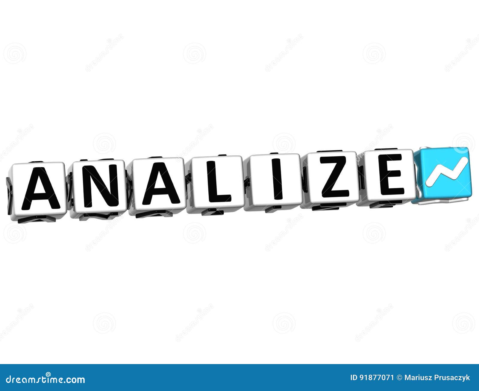 3d analize button click here block text