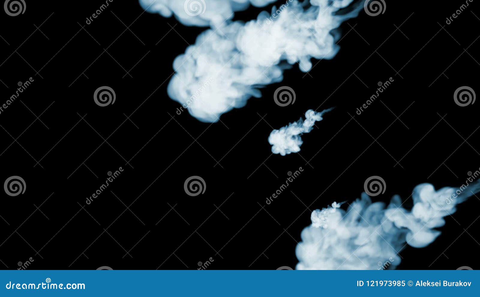 3d Animation of Beautiful Smoke on a Black Background for Visual