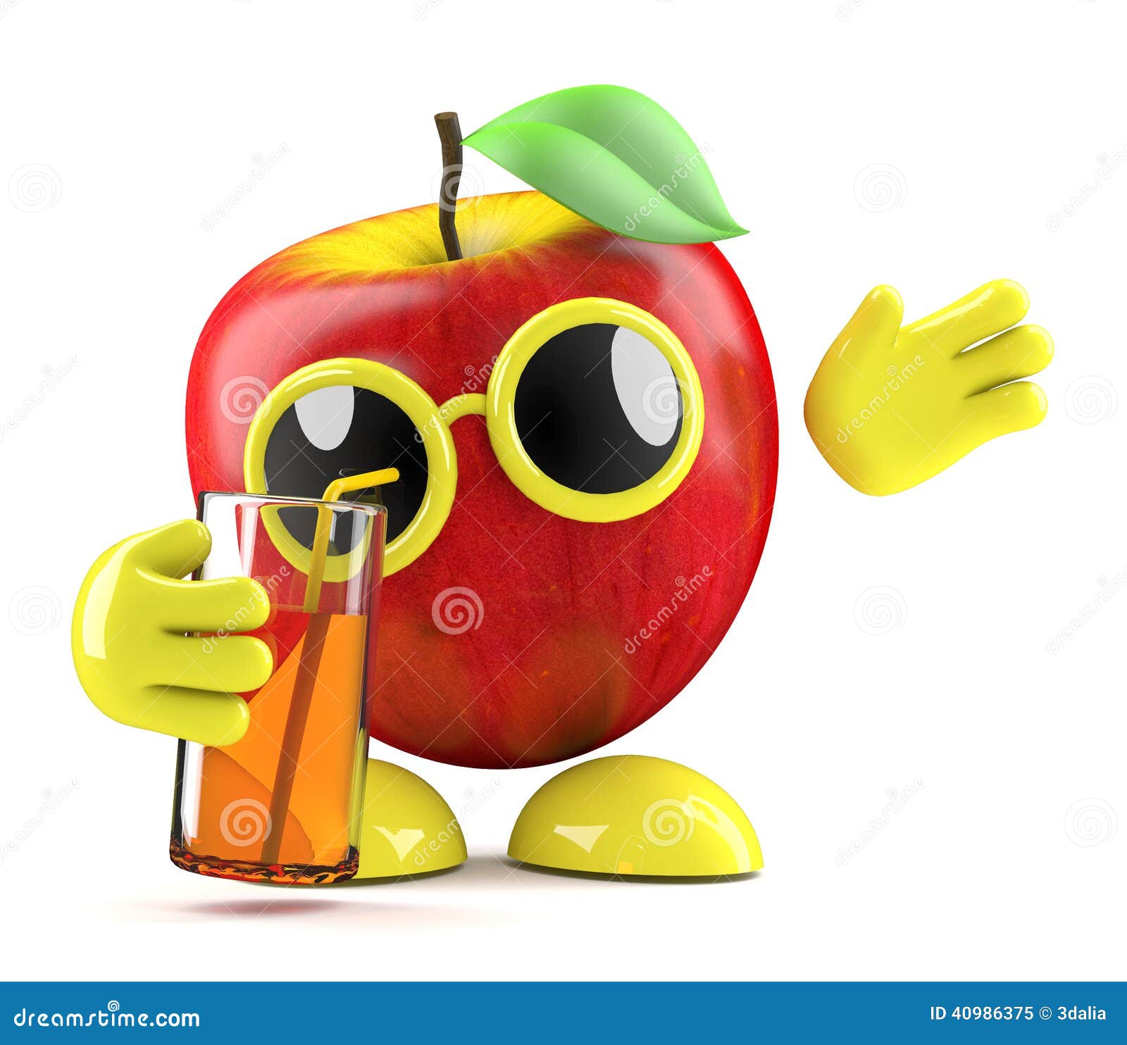 3d Apple drinks stock illustration. Illustration of natural 40986375