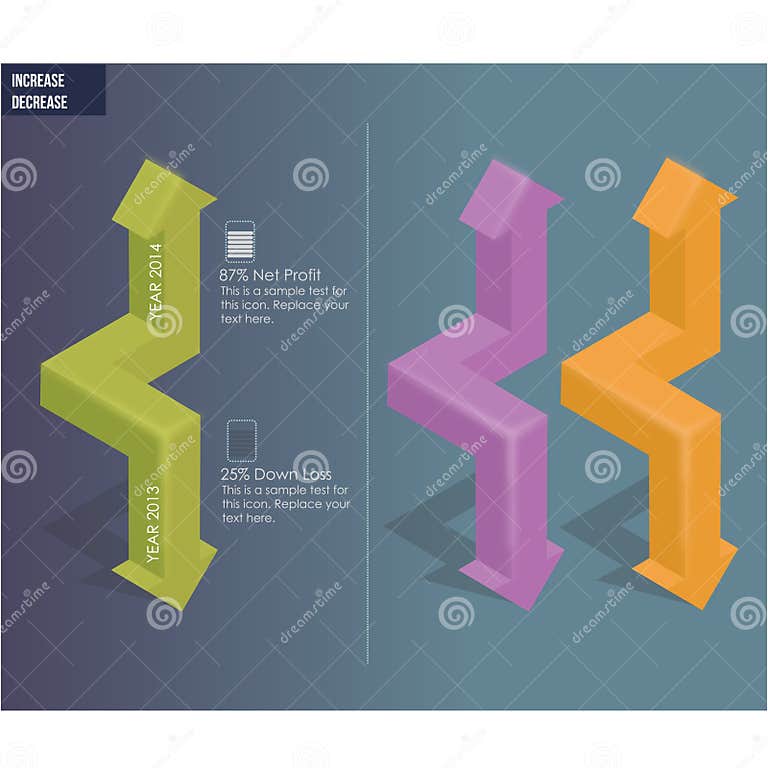 3D Arrows stock vector. Illustration of diagram, conversions - 46607968